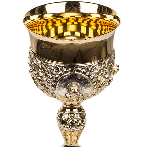 Chalice in brass, The Four Evangelists, 28 cm 4
