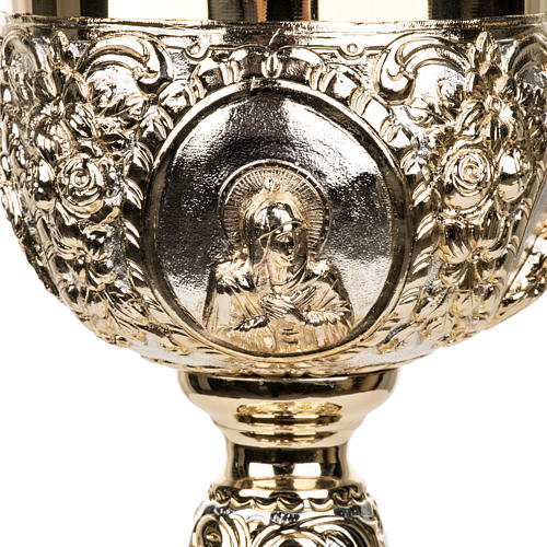 Chalice in brass, The Four Evangelists, 28 cm 5