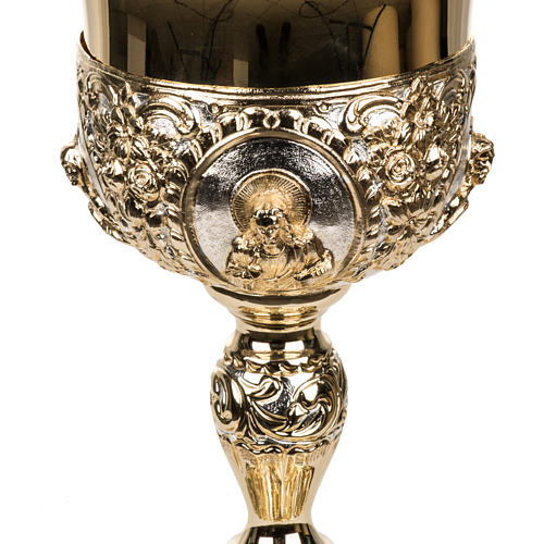 Calice ottone 4 evangelisti h 28 cm 7