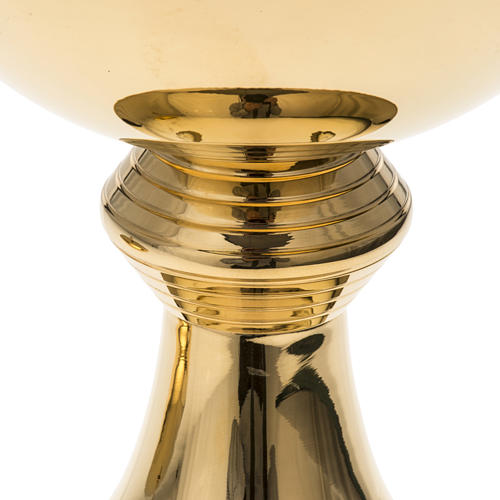Ciborium Molina in smooth golden brass 6