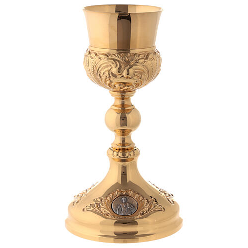 Chalice Molina in Golden brass, Jesus Joseph and Mary 1