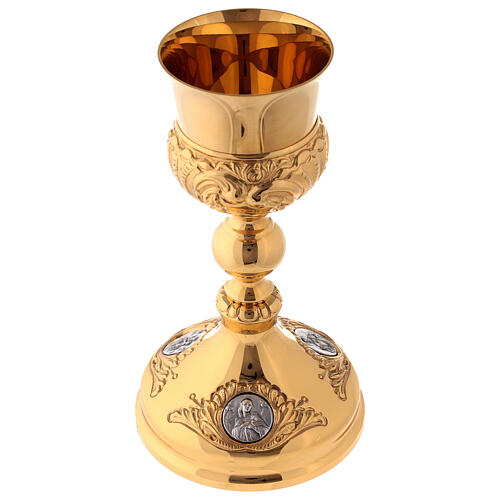 Chalice Molina in Golden brass, Jesus Joseph and Mary 5