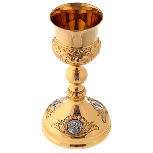 Chalice Molina in Golden brass, Jesus Joseph and Mary 7