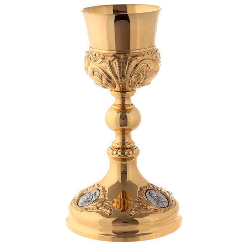 Chalice Molina in Golden brass, Jesus Joseph and Mary 8