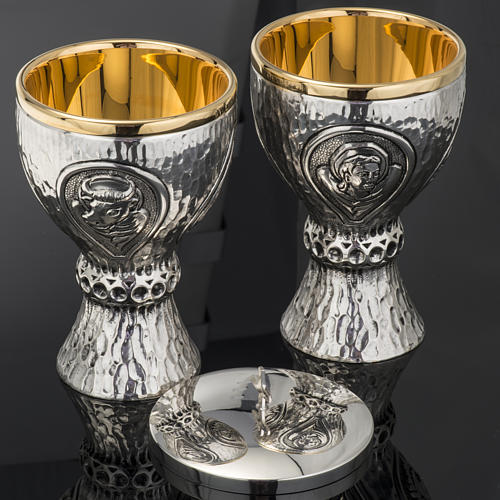 Chalice and Ciborium Molina in brass, Four Evangelists 2