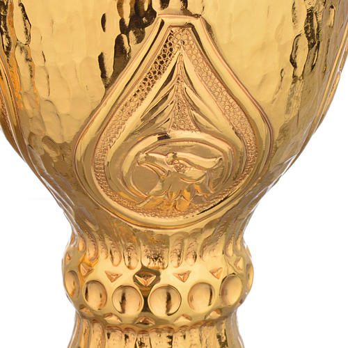 Calice et ciboire Molina laiton doré 4 évangélistes 5