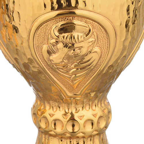 Calice et ciboire Molina laiton doré 4 évangélistes 6