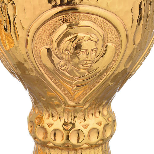 Calice et ciboire Molina laiton doré 4 évangélistes 7