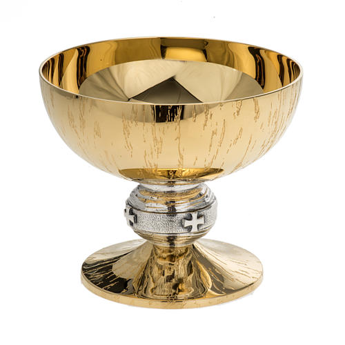 Paten Molina in golden brass with incision 1
