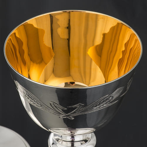 Ciborium Molina in silvered brass, Ears of wet and Grapes 7