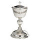 Ciborium Molina in silvered brass, Ears of wet and Grapes s1