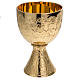 Chalice Molina in golden brass, The Last Supper s1