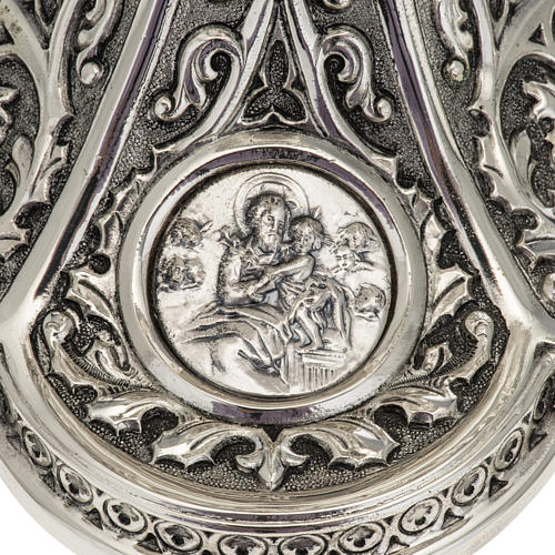 Ciborium Molina in silvered brass, Mary Jesus and Joseph 4