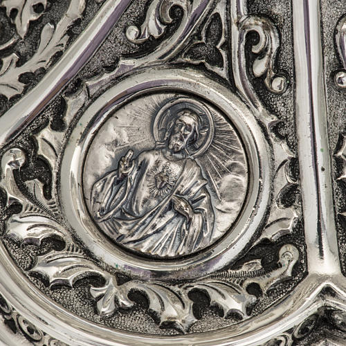 Ciborium Molina in silvered brass, Mary Jesus and Joseph 3