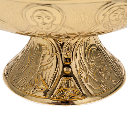 Paten Molina in brass, The last Supper and Four Evangelists 8