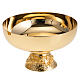 Chalice, ciborium and paten with grapes in gold-plated brass s5