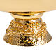 Chalice, ciborium and paten with grapes in gold-plated brass s6
