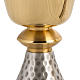 Chalice and ciborium, with 24K gold plating, hammered finish s3