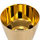 Chalice and ciborium, with 24K gold plating, hammered finish s6