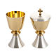 Chalice and ciborium, with 24K gold plating, polished brass s1