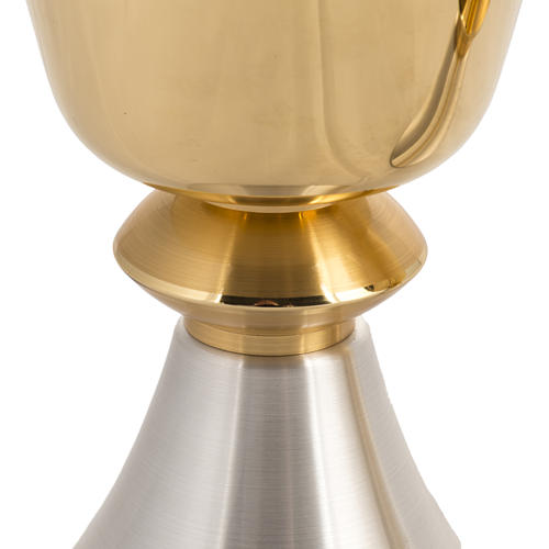 Cálice píxide latão liso copa cálice banho ouro 24K 2