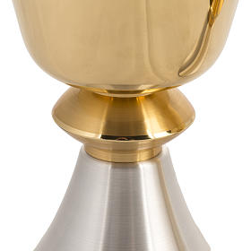 Chalice and ciborium, with 24K gold plating, polished brass