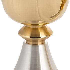 Chalice and ciborium in brass, polished finish