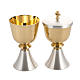 Chalice and ciborium in brass, polished finish s1