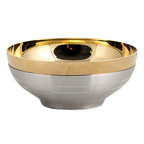 Paten, silver plated with polished finish, burnished