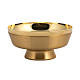 Paten in gold plated brass, satin finish 14cm diam. s1