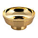 Paten in gold plated brass, satin finish 14cm diam. s2