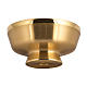 Paten in gold plated brass, satin finish 14cm diam. s3