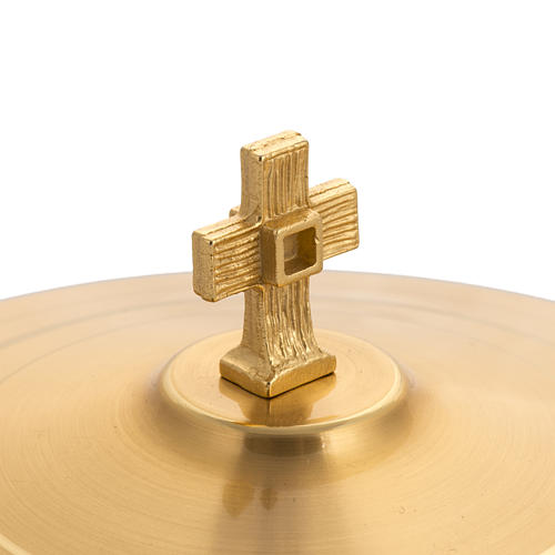Ciborium in gold-plated brass, low with satin finish 4