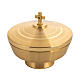 Ciborium in gold-plated brass, low with satin finish s2