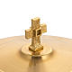 Ciborium in gold-plated brass, low with satin finish s4