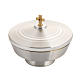 Ciborium in silver-plated brass, low with satin finish s2