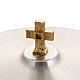 Ciborium in silver-plated brass, low with satin finish s3