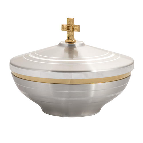 Ciborium in silver-plated brass, low and burnished 1