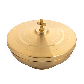 Pisside bassa ottone dorato con bornitura