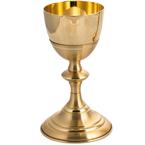 Chalice and ciborium in gold-plated brass, polished finish 3