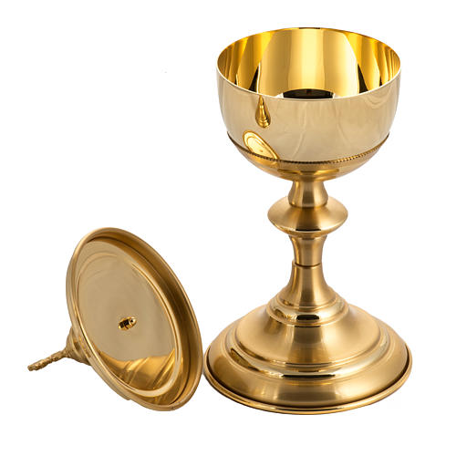 Chalice and ciborium in gold-plated brass, polished finish 8
