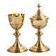 Chalice and ciborium in gold-plated brass, polished finish s2