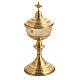 Chalice and ciborium in gold-plated brass, polished finish s6