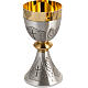 Chalice, ciborium, paten and bowl paten in silver brass, chisell s2