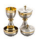 Chalice, ciborium, paten and bowl paten in silver brass, chisell s1