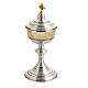 Chalice and ciborium in silver brass, with gold plated cup s6