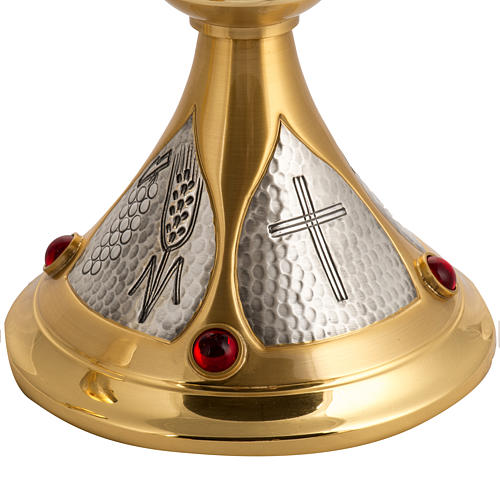 Chalice, ciborium, paten and bowl paten, chiselled with stones 6