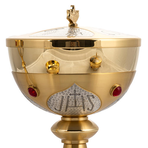 Chalice, ciborium, paten and bowl paten, chiselled with stones 7