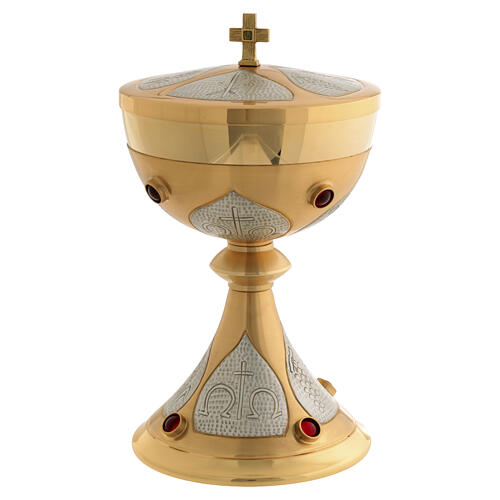 Chalice, ciborium, paten and bowl paten, chiselled with stones 4