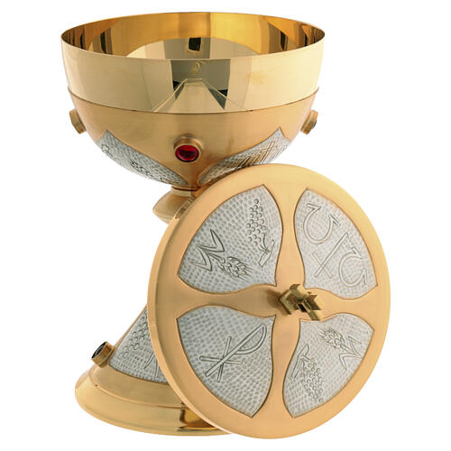 Chalice, ciborium, paten and bowl paten, chiselled with stones 7